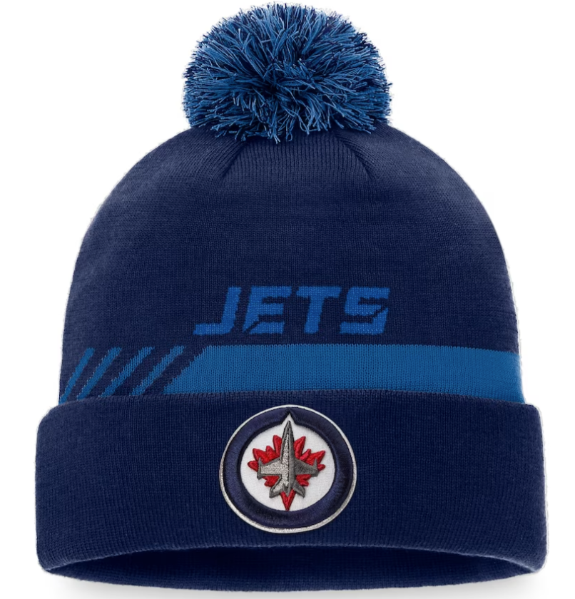 Winnipeg Jets Cuffed Knit Hat with Pom